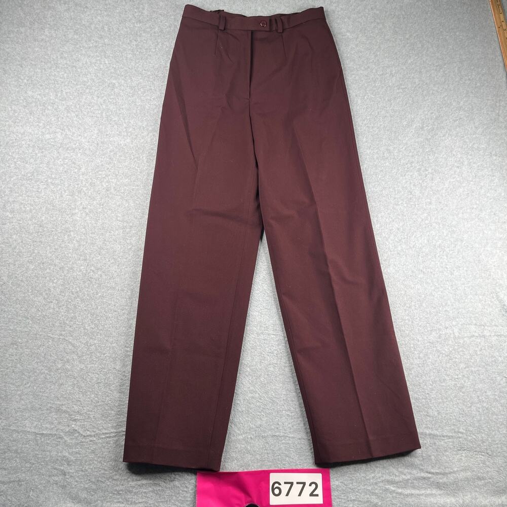Nine & Co Stretch Dress Pants Womens Size 8 Burgundy Lined Casual